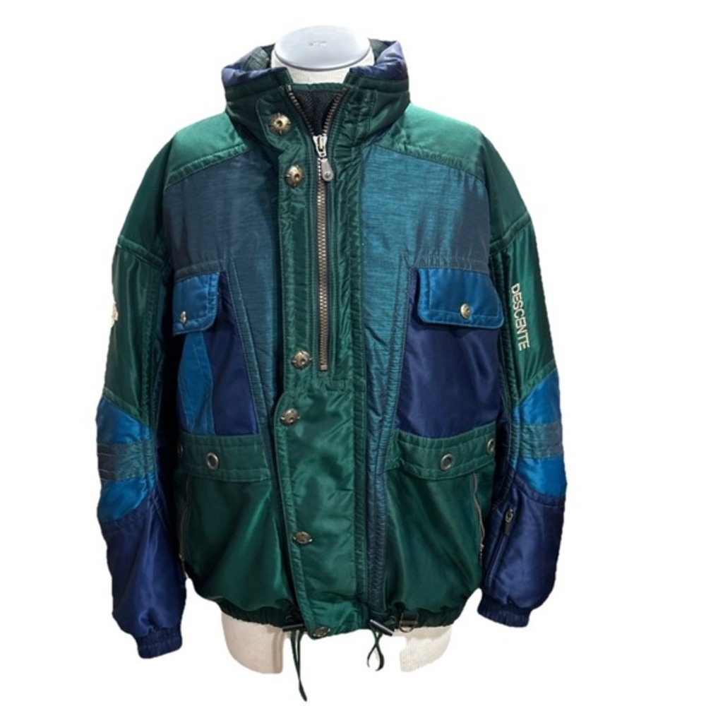 descente ski jacket Mens XL Vintage‎ Color Block Snowboarding